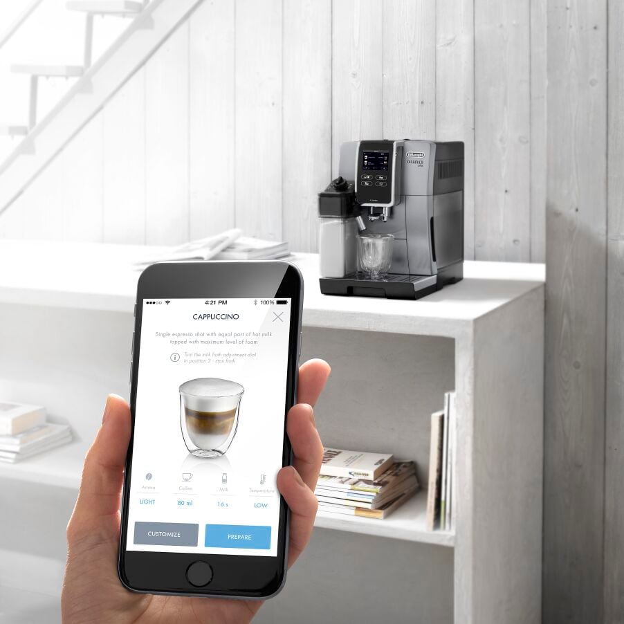 Kavni aparat DELONGHI ECAM370.85.SB Dinamica Plus z aplikacijo - coffeetime.si
