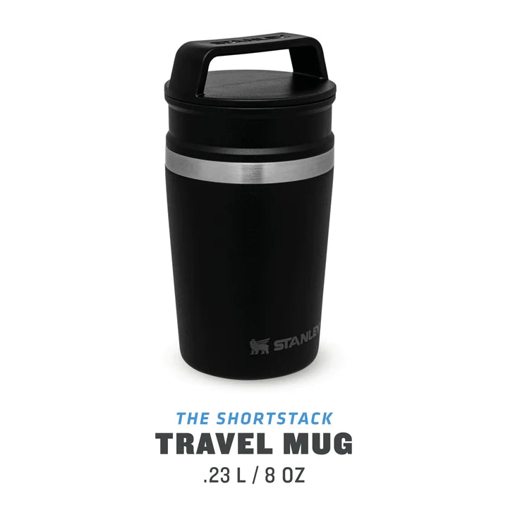 The Shortstack Travel Mug .23 L, Matte Black Pebble